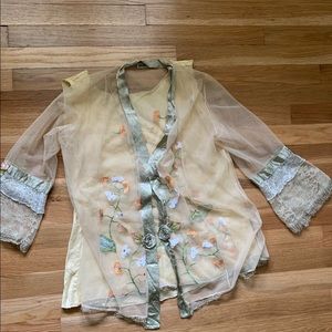 Two piece spring tank with sheer jacket designer